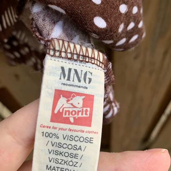 MNG Soft Knit Short Sleeve Patterned Blouse - Picture 7 of 8